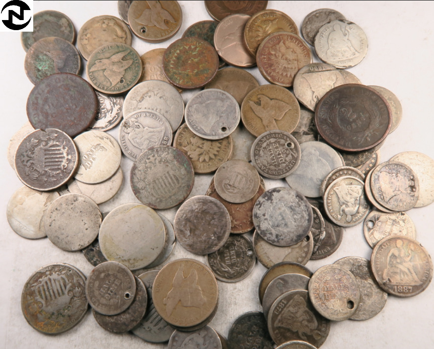 (3) 1790's-1890's Random Odd Denomination Type Us Coin Lot // Low Grade & W/date