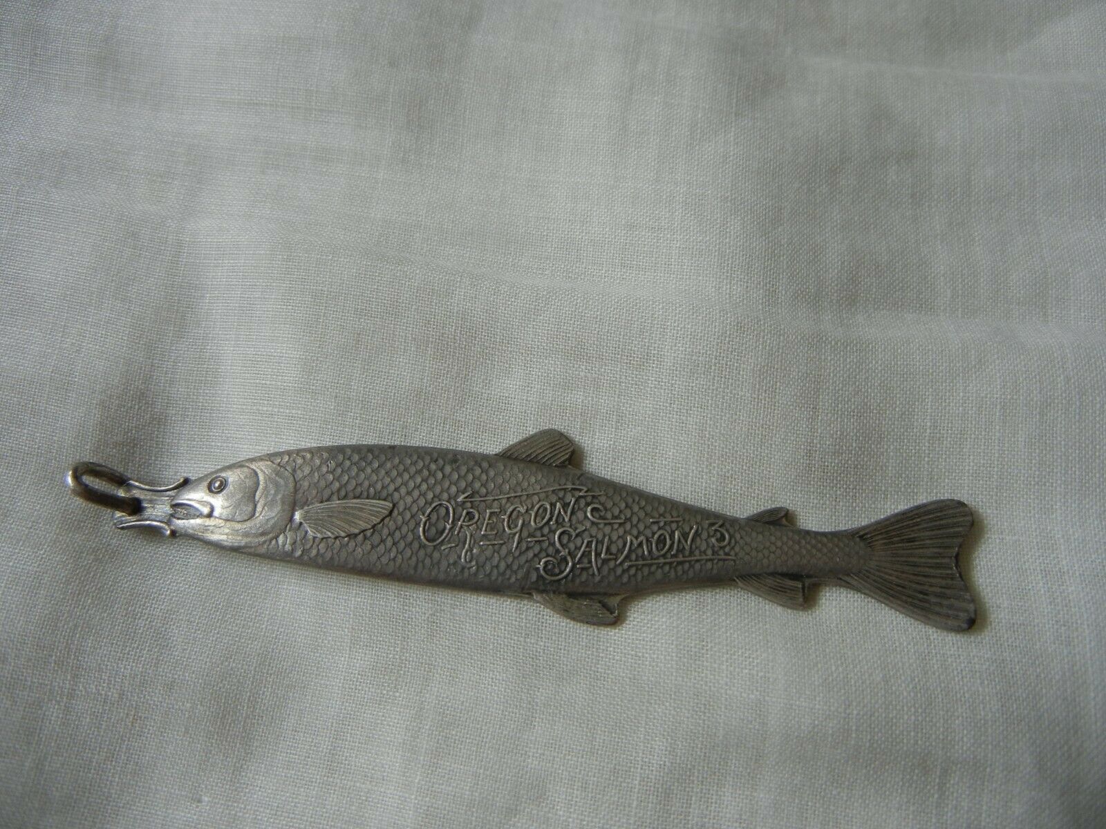 Oregon Salmon Fish Pendant Sterling